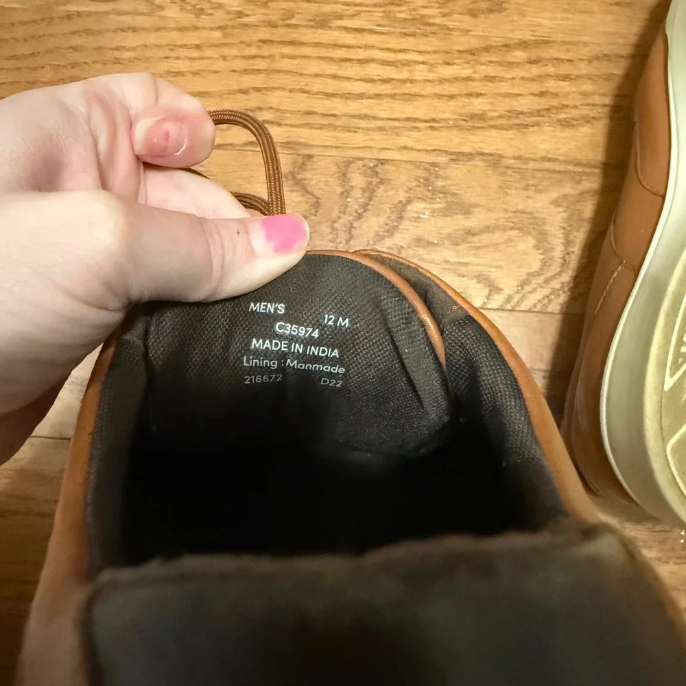 Cole Haan Brown Leather Grand Crosscourt‎ Wingtip Oxford Sneakers size 12